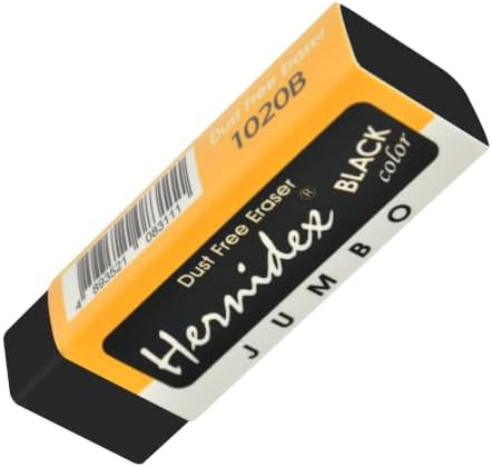 Dust Free Eraser, White,Black Pack of 20