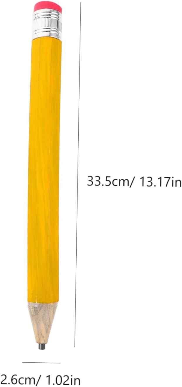 Operitacx Funny Jumbo Pencil for School and Crafts Portable Giant Writing Pencil for Boys and Girls Stationery Art Projects and Party Decorations