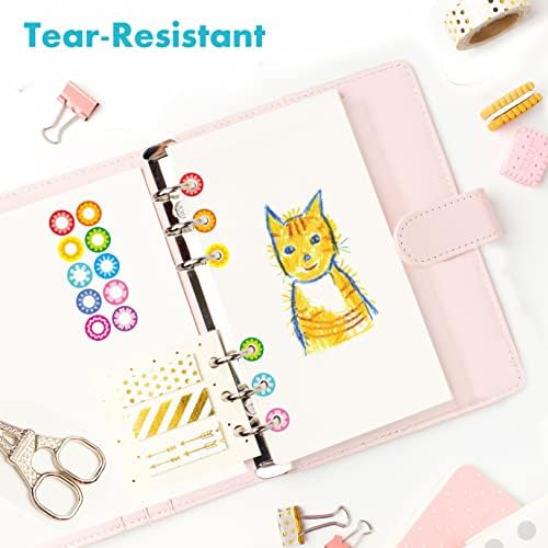 3000 Pieces Hole Reinforcement Stickers, 10 Fresh Flower Designs Paper Hole Protectors Self-Adhesive Hole Punch Reinforcement Circle Labels for Loose-Leaf Paper Sheets (Outer 0.5”, Inner 0.25”)