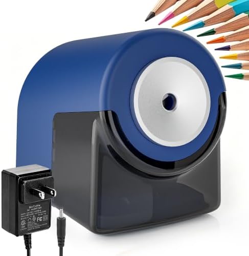 deli Electric Pencil Sharpener,Heavy Duty Pencil Sharpener, Blue