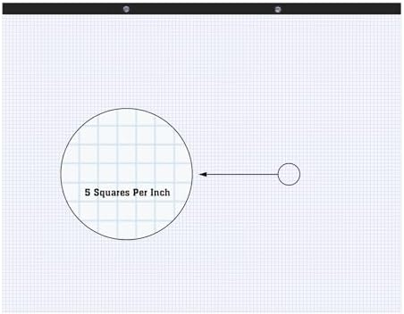 BESARME Large Engineering Graph Paper 22" x 17", Large Graph Paper Pad