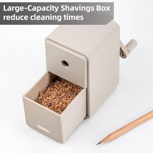 Deli Manual Pencil Sharpener, Gray