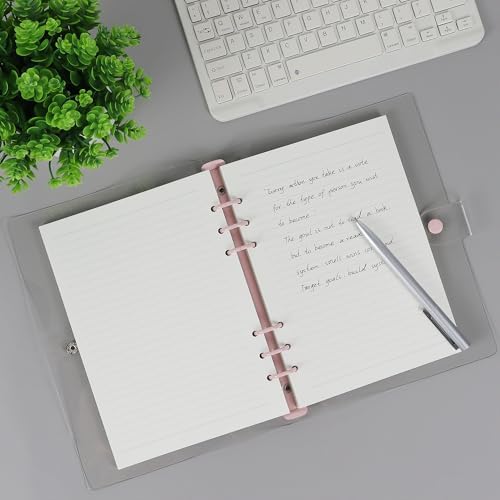 MultiBey A5 Lined Refill Paper, 120GSM 6-Ring Loose Leaf Inserts, 80 Sheets