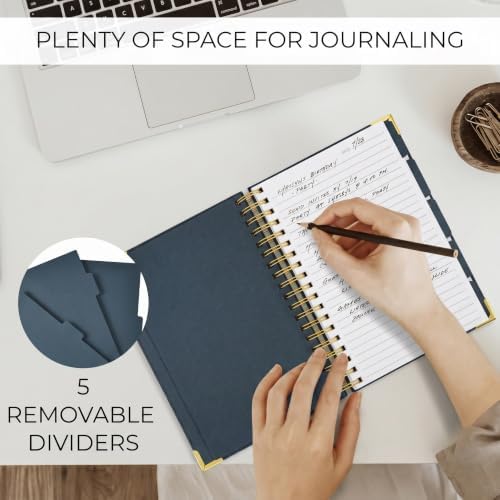 Aesthetic Thick Spiral Notebook With Tabs - Journal For Women Size B5