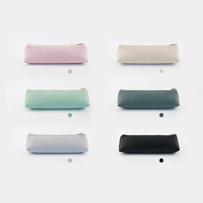 Doraking Pencil Bag Pen Case Cosmetic Makeup Bag Pen Pencil Stationery Pouch Bag Case/PU Leather Small Pencil Pouch Students Stationery Pouch Zipper Bag for Pens, Pencils, Markers (Pink)