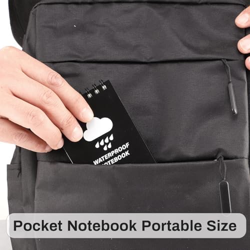 Thboxes 6 Pack Waterproof Pocket Notebooks, 5 x 3 Inch, Top Spiral Pads Set