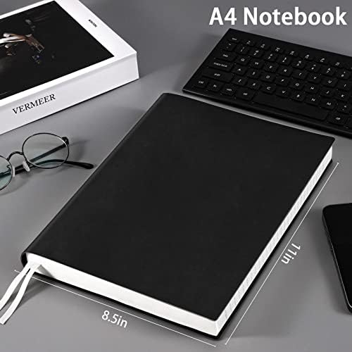 College Ruled Notebook Journal, 400 Page Softcover Leather Journal 8.5 x 11