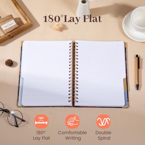 Yoment Hardcover Spiral Notebooks for Work 240 Pages Notebook with Dividers