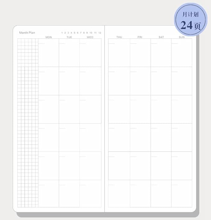 Undated Pocket Weekly Planner Schedule Organizer Agenda Year Month Week Plan A6 Notebooks (A6 undated planner Black)