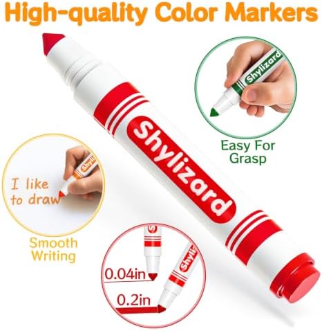 480 Washable Markers Bulk, Broad Line Conical Tip Coloring Marker for Kids