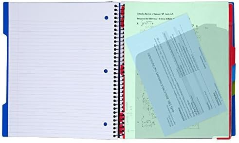 Five Star Advance Spiral Notebook + Study App, 3 Subject, College Ruled Paper, 8-1/2" x 11", 150 Sheets, Spiral Guard, Movable Tabbed Dividers, Seaglass Green (73136)