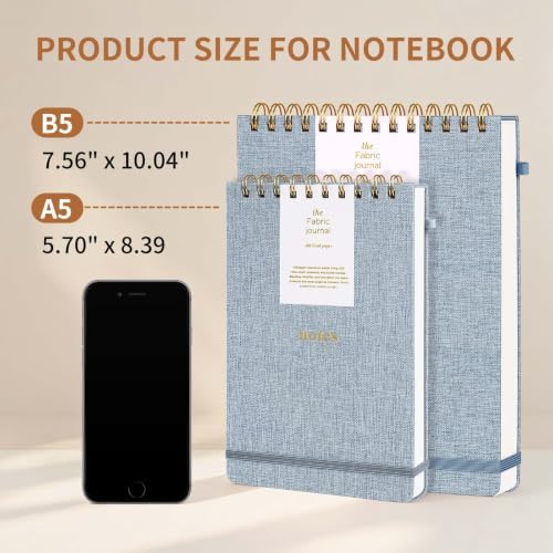 B5 Top Spiral Notebook, 192 Pages College Ruled Journal