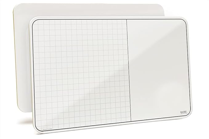 XY Grid with Work Space, 11" x 17" x 1/8" Double Sided Lap Board with XY Grid Print, No Ghosting, Only from OptiMA Dry Erase Products & Made in The USA