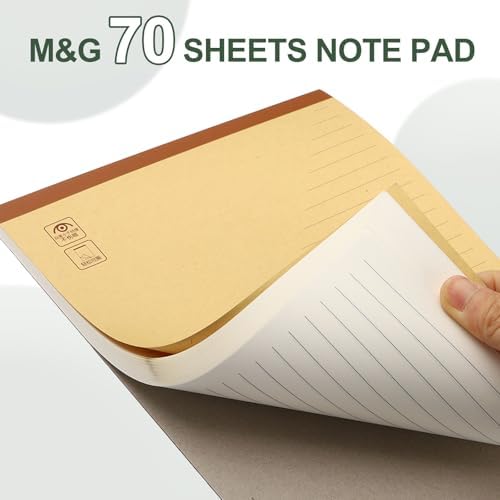 M&G 7x10 Note Pads, 6 Pack B5 Legal Pads 70 Sheets Notepads Writing Pad College Ruled Lined Memo Paper Tablet for Work Writing Note Taking