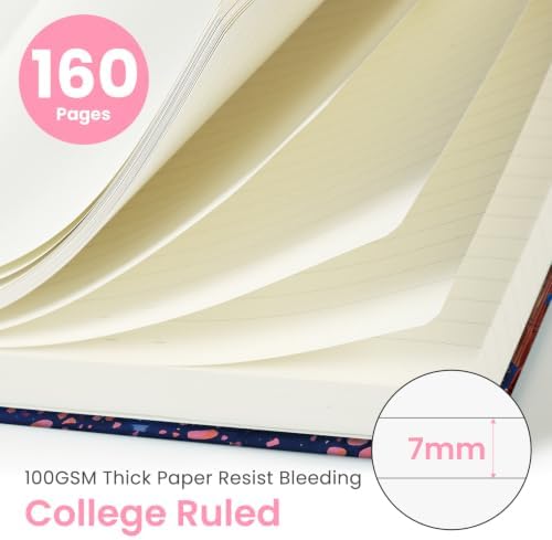 Taja Pretty Journal for Women, 5.7" x 8.3" Lined Notebook for Journaling