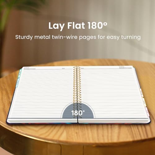 Taja Large Spiral Notebooks for Work 5 Subject with Removable Dividers