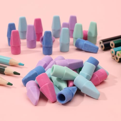 Mr. Pen-Bulk Pencil Top Erasers, 1000 Pack, Colorful, Latex-Free