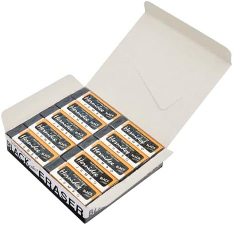 Dust Free Eraser, White,Black Pack of 20