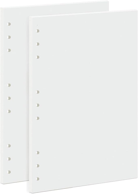 90 Sheets Blank Planner Refill Paper, 255x180mm, 9 Holes Inserts Papers B5 Loose Leaf Notebook Thick Sketch Paper for Drawing & Writing