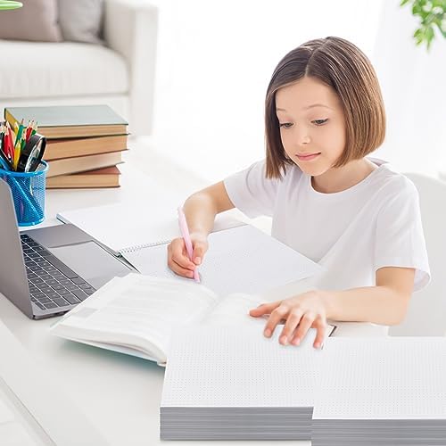 Sabary 400 Sheets Dot Cross Grid Graph Paper 8.5 x 11 Inches Letter Size Grid Paper Unpunched Refills Graph Paper Large Grid for Planning Bullet Journaling Thick Paper Smooth, White (Classic Style)