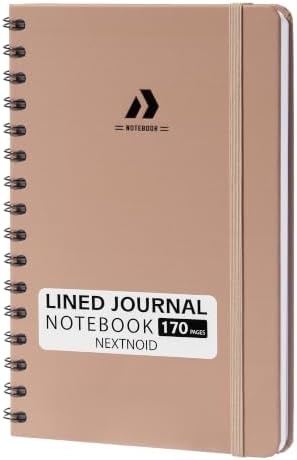 Nextnoid A5 Lined Spiral Notebook - 170 Pages, College Ruled, Desert Dune