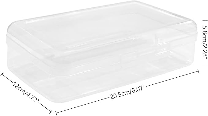 Ykimok Large Capacity Clear Pencil Box, Pencil Case, Plastic Pencil Boxes, Stackable Design, Supply Boxes for School Classroom, 4-Pack (Clear)…