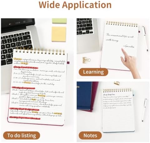 B5 Top Spiral Notebook, 192 Pages College Ruled Journal