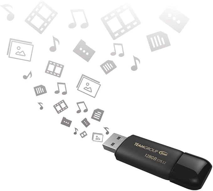 TEAMGROUP C175 256GB 2 Pack USB 3.2 Gen 1 (USB 3.1/3.0) Read 100MB/s Flash Thumb Drive, External Data Storage Memory Stick Compatible with Computer/Laptop Matte Black TC1753256GB22