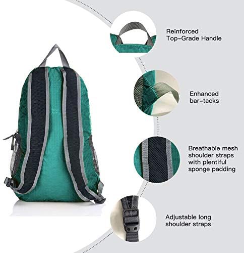 Outlander 20L/33L- Most Durable Packable Lightweight Travel Hiking Backpack Daypack (Dark Teal, 20L)