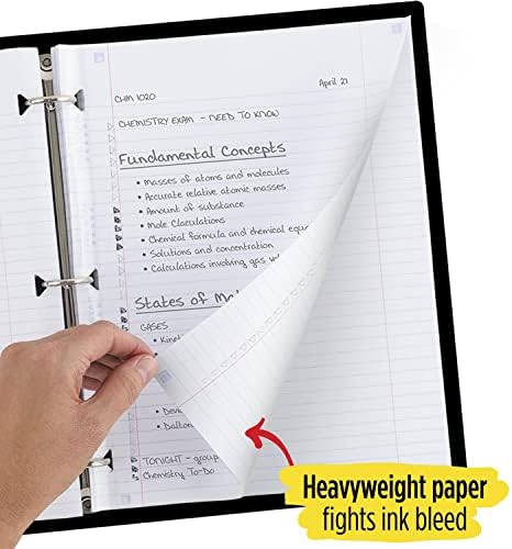 Five Star Loose Leaf Paper + Study App, 4 Pack, 3 Hole Punched, Reinforced Filler Paper, College Ruled Paper, 11" x 8-1/2", 100 Sheets/Pack (38032)