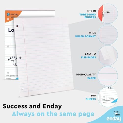 1152 Pack (Pallet) Loose Leaf Paper Bulk, 172800 Sheets, Wide Ruled, 150 Sheets Per Pack, 8 x 10.5", Pallet of Filler Paper, 3 Hole Punched, 4-7 Days Transit
