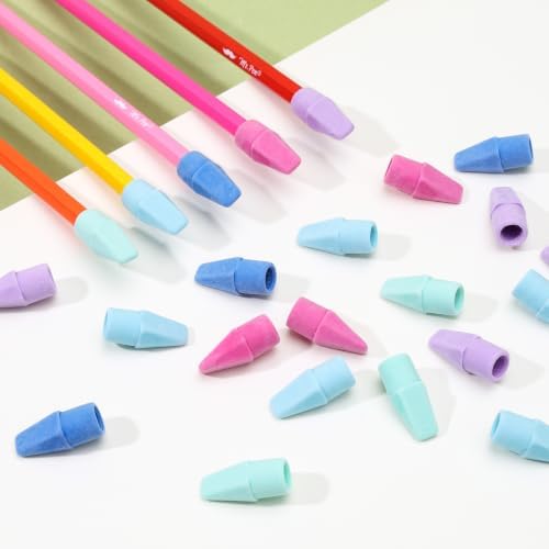 Mr. Pen-Bulk Pencil Top Erasers, 1000 Pack, Colorful, Latex-Free