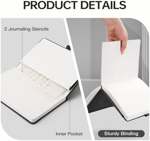 EMSHOI Blank Journal Notebook, 192 Pages, A5 Size (5.7'' x 8.3'')