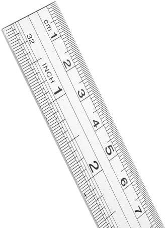 20 Pack 12 Inches Stainless Steel Ruler, Precision Metal Rulers, Straight Edge Ruler for Office, Woodworking, Engineering