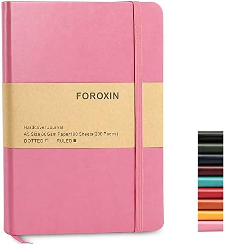 Journal notebook (A5-Lined, Pink Color),192 Pages, Medium 5.7X8.3 inches - 80 gsm Thick Paper, Hardcover