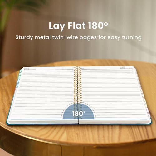 Taja Large Spiral Notebooks for Work 5 Subject with Removable Dividers