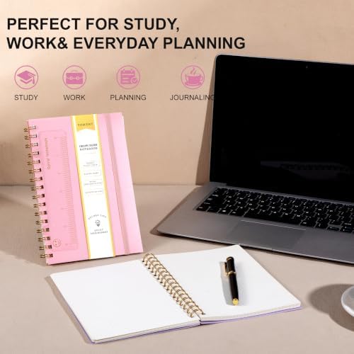 Yoment Graph Paper Spiral Notebook, 3 Pack, 160 Pages per Pack