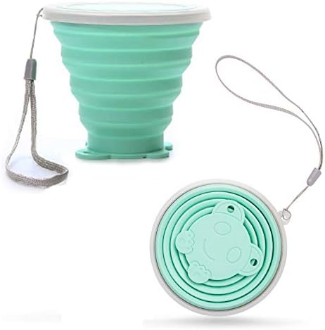 Collapsible Travel Cup | Silicone Folding Water Cups with Lids | Reusable Drinking Mugs Cup | Picnic Snacks Cups | Telescopic Camping Tumblers