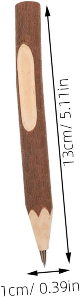 Healifty Natural Tree Branch Wooden Ballpoint Pens 13cm, Biodegradable Eco-friendly Writing Pens, Lightweight Comfortable Grip for Home and Office Use, 10pcs