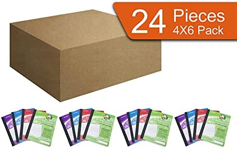 Mintra Primary Composition Notebook, 24 units 6-4 Pack, Assorted Colors, 80 Sheets, 7.5in x 9.75in, Full Sheet, Ruled with Drawing Area, Flexible Hardcover Journal, Grades K-2, School & Home Use