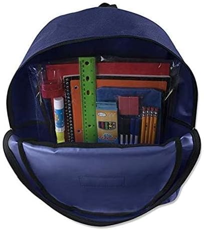 Trail maker 24 Pack Bulk Backpacks with Stationary Supplies - Wholesale Backpack and Stationary Kits (Classic Colors Pack)