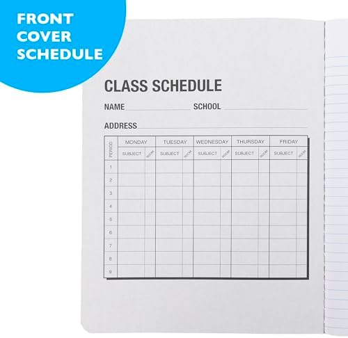 BAZIC PRODUCTS Black Marble Composition Notebook, Wide-Ruled, 6-Pack