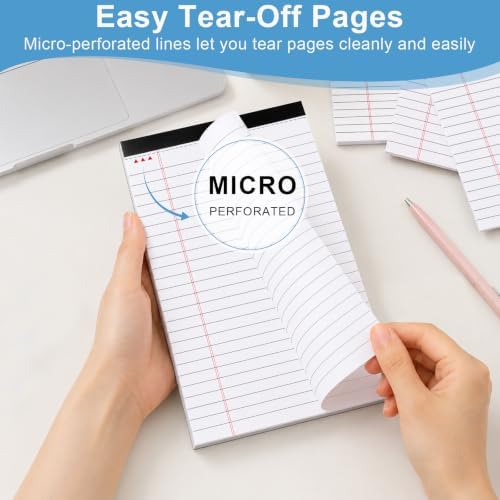 Beieverluck 24 Pack Notepads Legal Pads 5x8, Small Note Pads College Ruled Writing Pads, Lined Pads of Paper mini Legal Pads for Office Home School, 30 Sheets/Pack, Multicolor