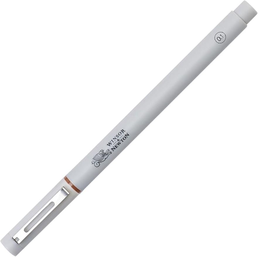 Winsor & Newton Fineliner Fine Point Pen, 0.1mm Tip, Sepia