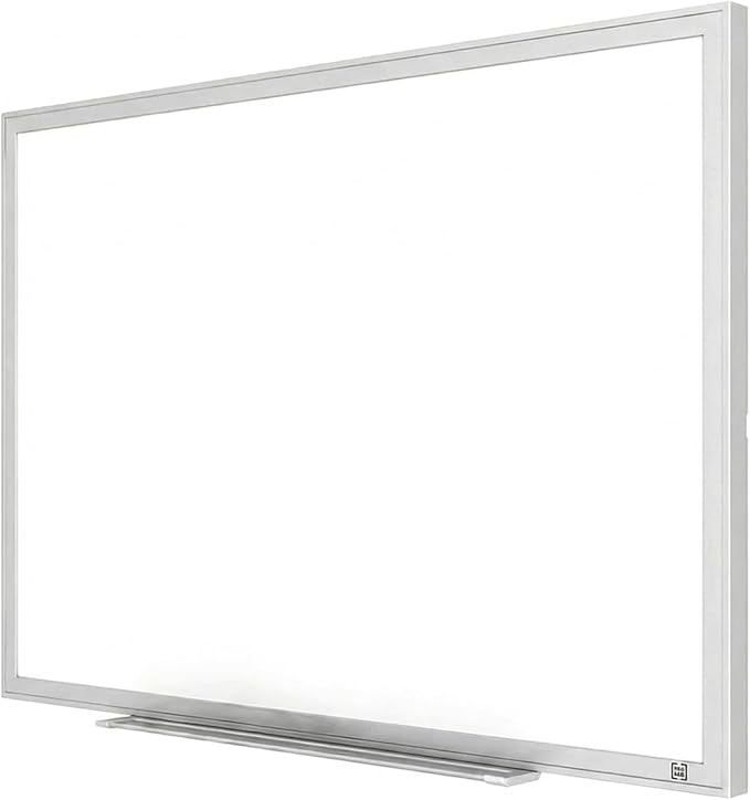 TRU RED Melamine Whiteboard | Dry Erase Board for Wall, White Board with Gray Frame, 2 ft x 1.5 ft