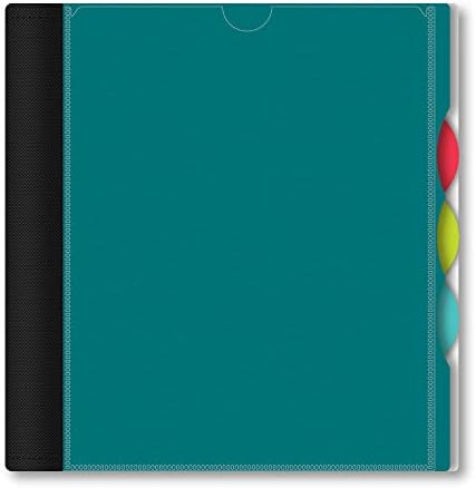 IQ+ iScholar iQ+ 3-Subject Poly Cover Wirebound Notebook, College Ruled, 11 x 8.5 Inch, 150 Sheets, Teal (59904-TL)