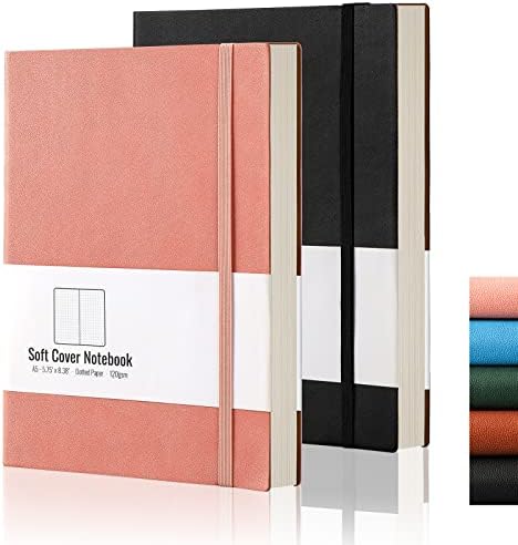 AHGXG Dotted Journal Notebook, 320 Pages, 120GSM, A5 (5.7'' × 8.3'')