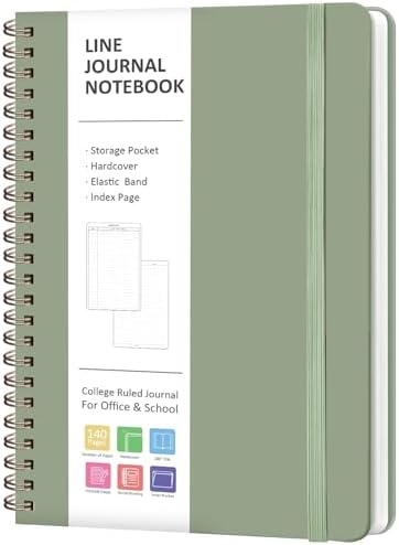 VALOME Spiral Journal Notebook, College Ruled Hardcover Notebook