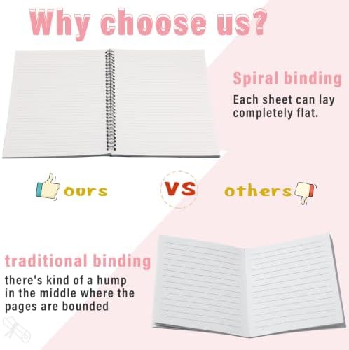 Fuutreo 6 Pack Spiral Notebook 10.5x7.45 Notebook,Soft Color,Pastel