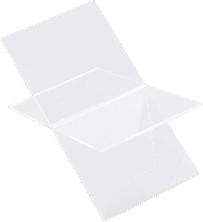 Acrylic Book Stand, Transparent Open Book Holder for Newspapers Magazines Textbooks Recipe Picture Display, Portable Display Stand